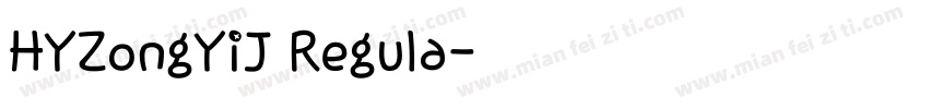 HYZongYiJ Regula字体转换